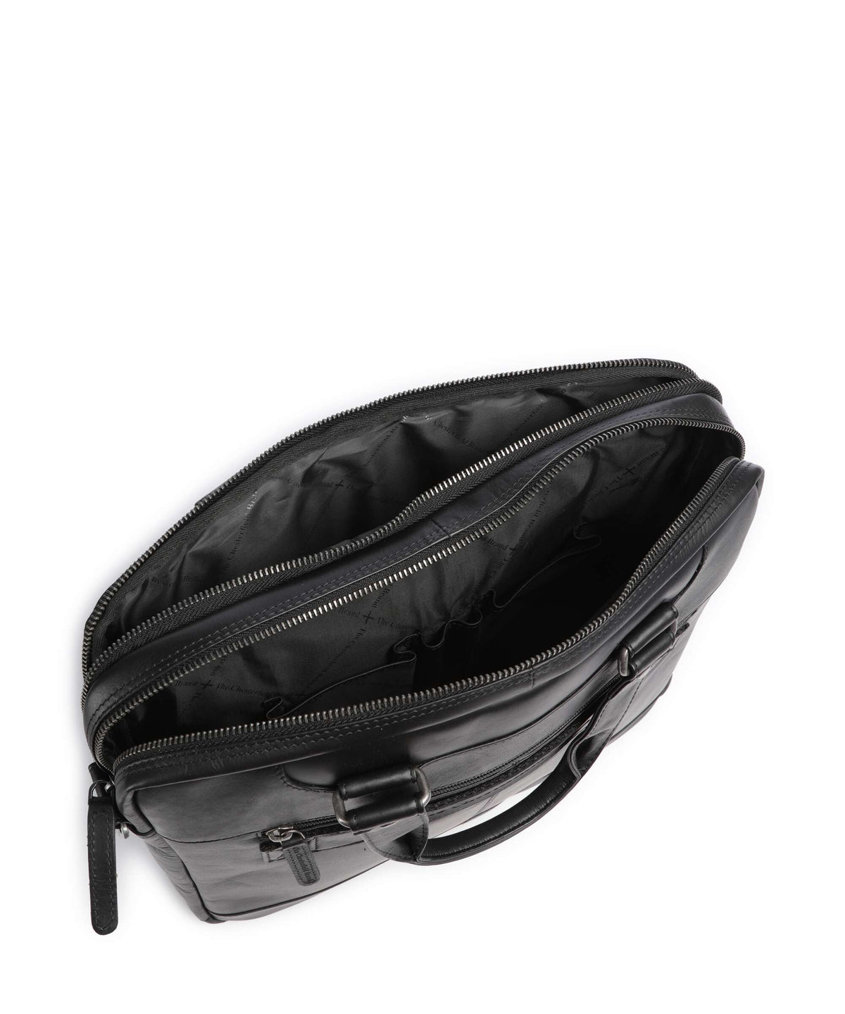 The Chesterfield Brand Wax Pull Up Cow Montara Laptop bag black