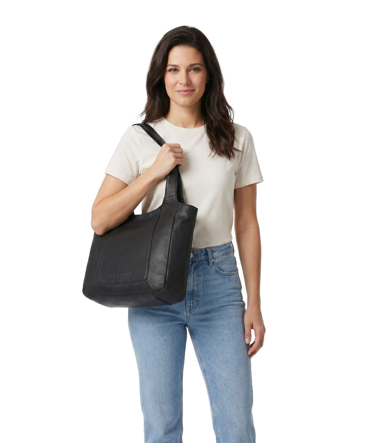 The Chesterfield Brand Wax Pull Up Cow Tofino Tote bag black