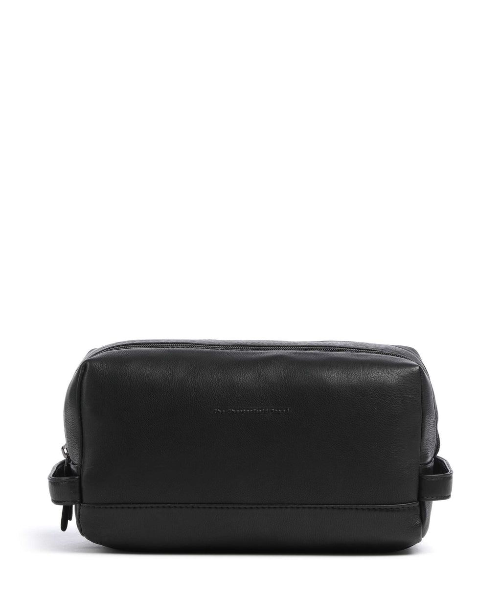 The Chesterfield Brand Wax Pull Up Cow Montelaro Cosmetic bag black