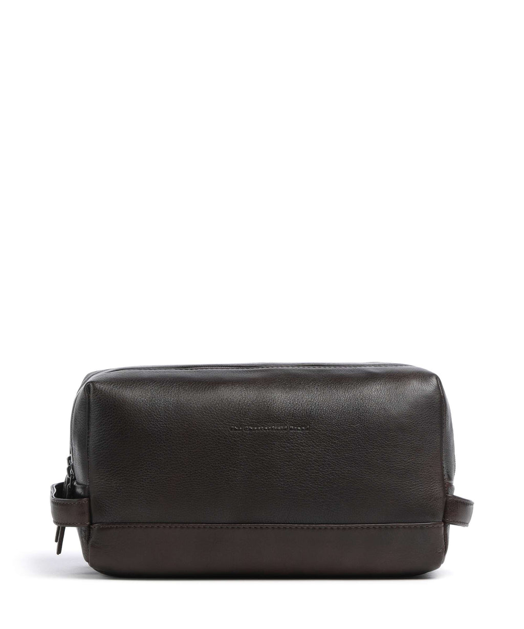 The Chesterfield Brand Wax Pull Up Cow Montelaro Cosmetic bag brown