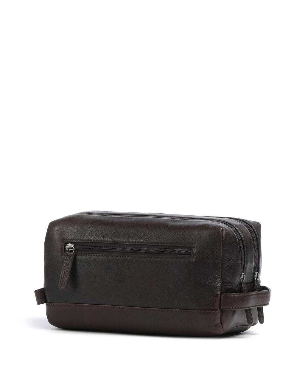 The Chesterfield Brand Wax Pull Up Cow Montelaro Cosmetic bag brown