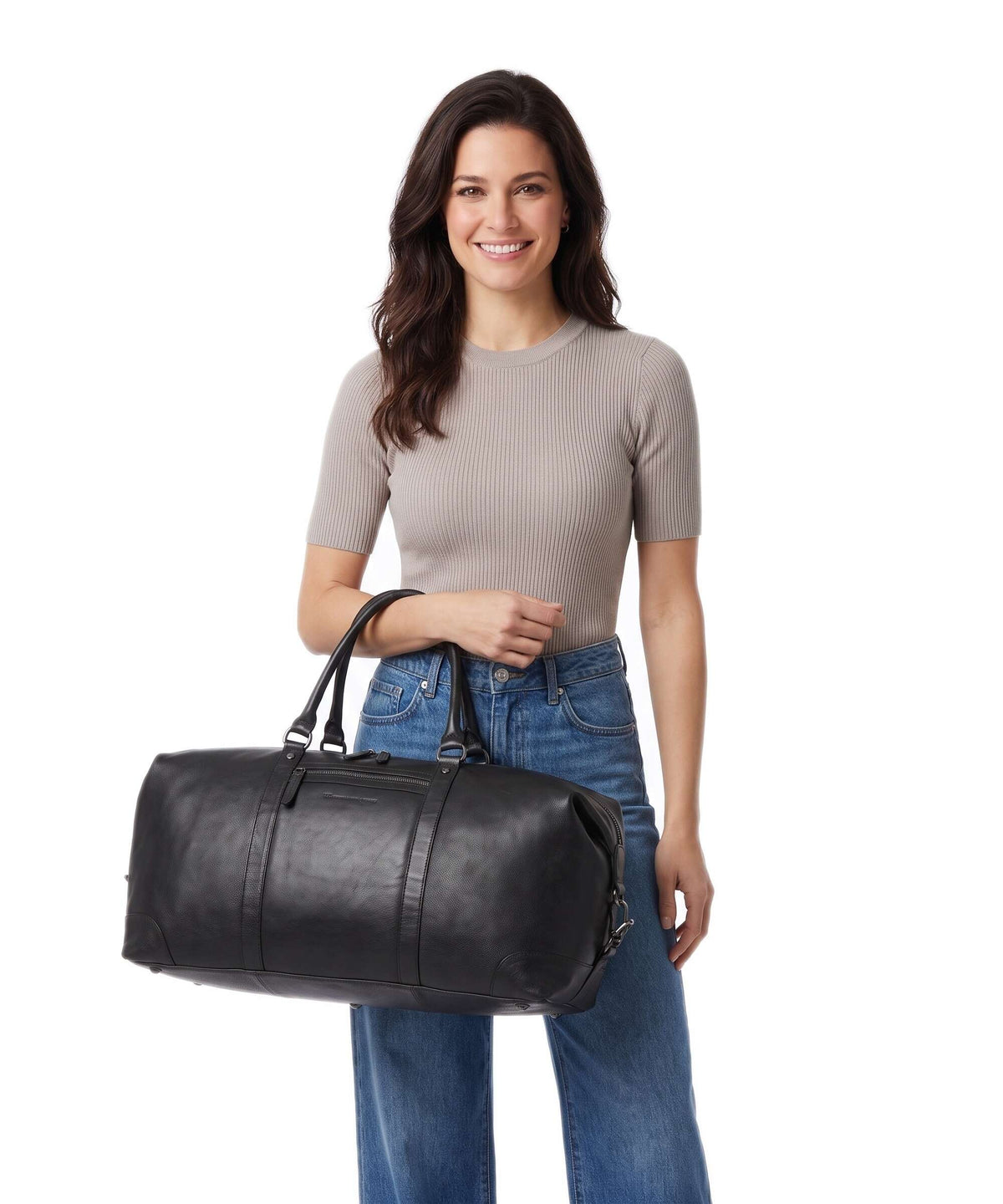 The Chesterfield Brand Wax Pull Up Cow Amaris Weekend bag black