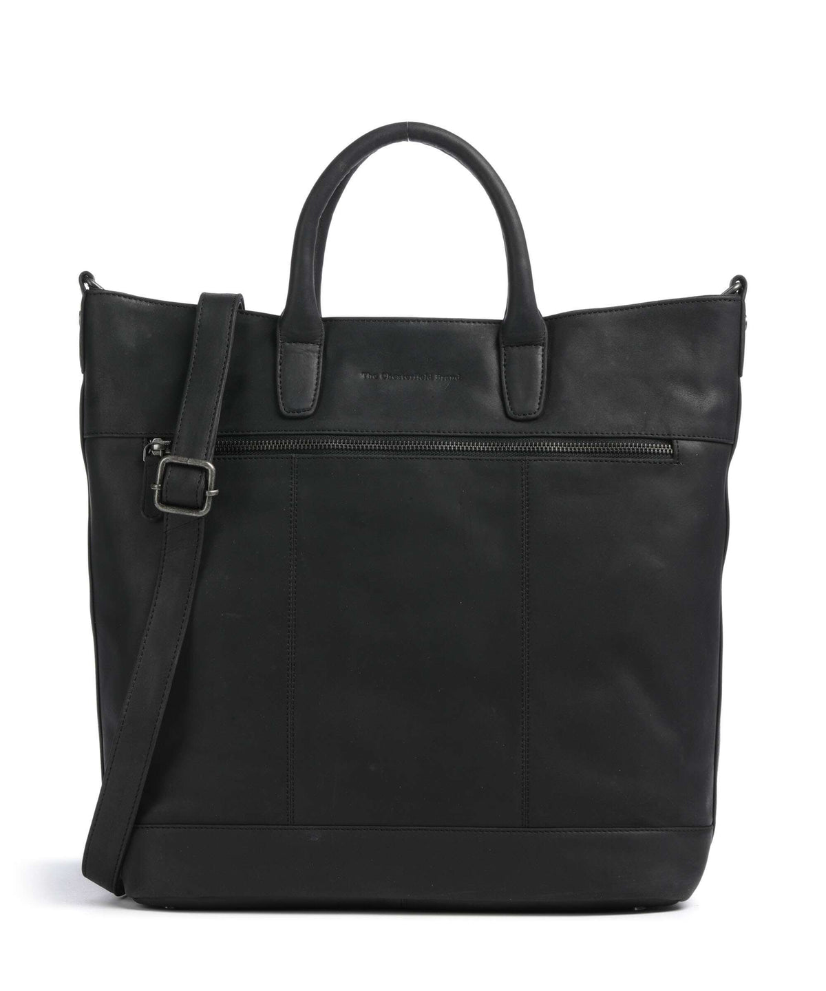 The Chesterfield Brand Wax Pull Up Cow Westbrook Handbag black