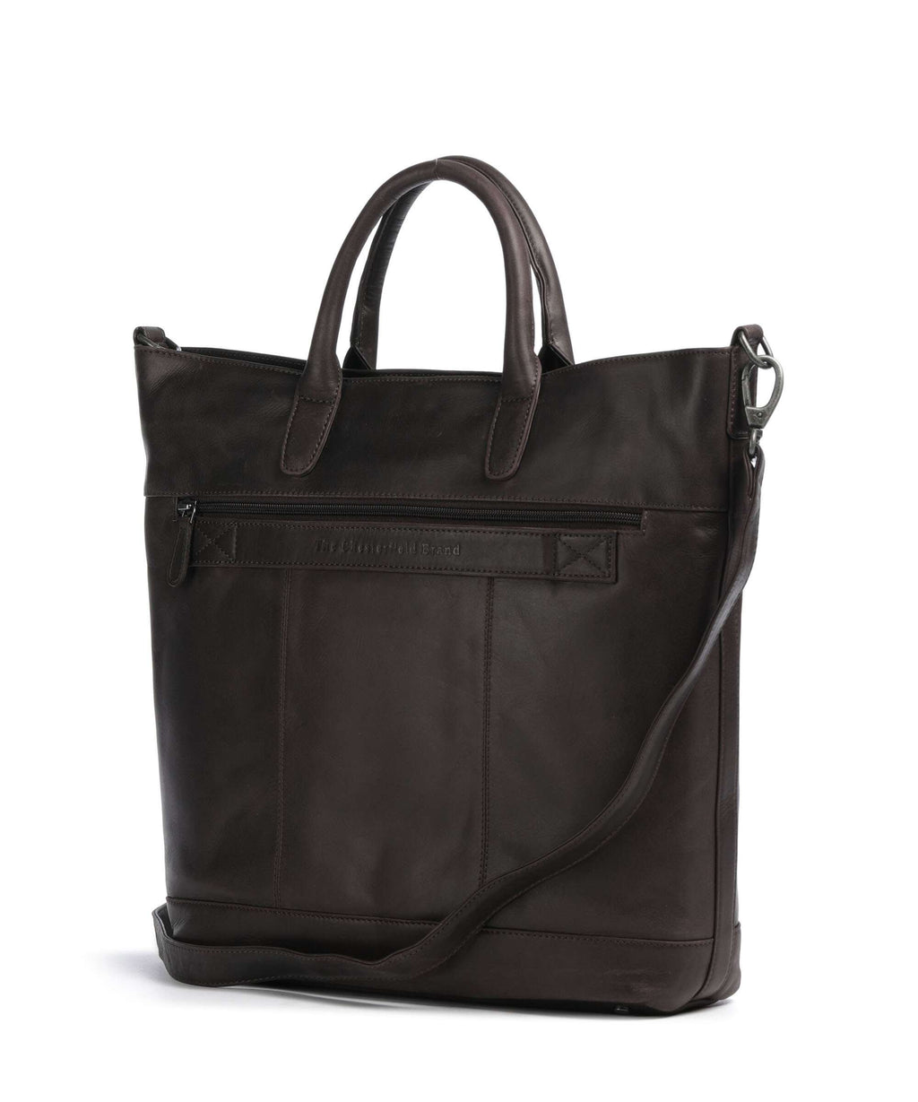 The Chesterfield Brand Wax Pull Up Cow Westbrook Handbag brown