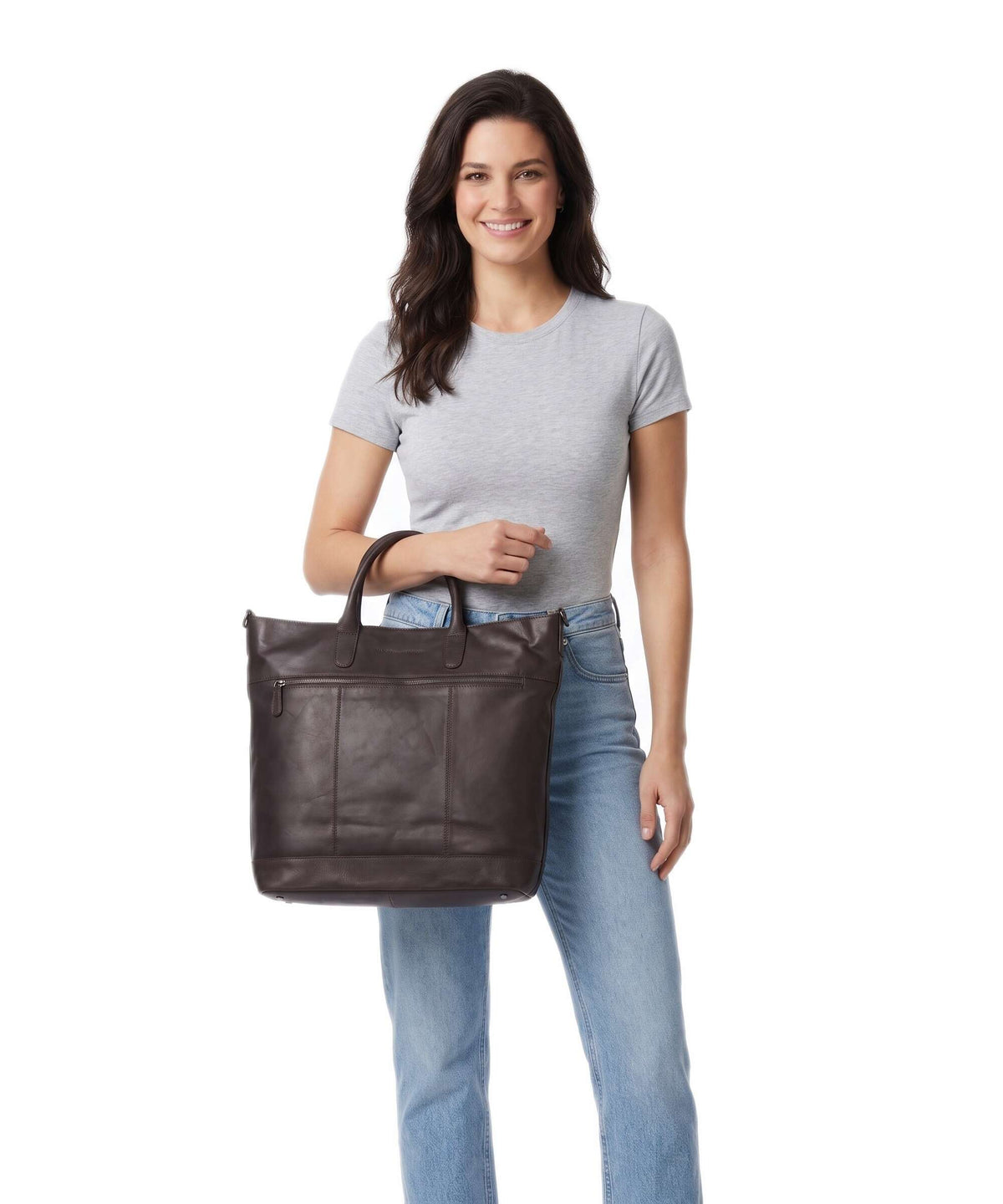 The Chesterfield Brand Wax Pull Up Cow Westbrook Handbag brown