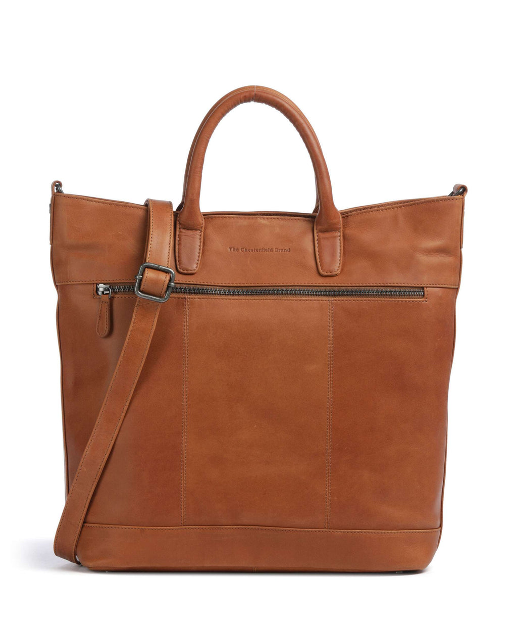 The Chesterfield Brand Wax Pull Up Cow Westbrook Handbag cognac