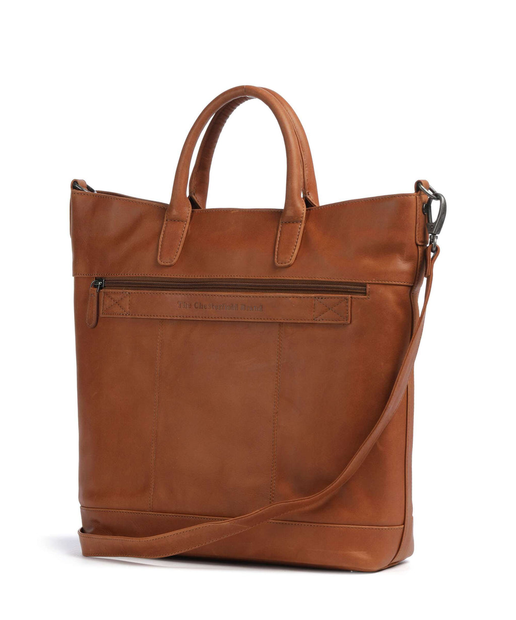 The Chesterfield Brand Wax Pull Up Cow Westbrook Handbag cognac