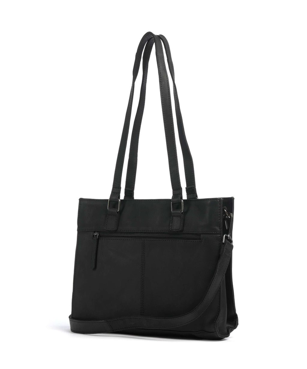 The Chesterfield Brand Wax Pull Up Cow Ellsworth Tote bag black