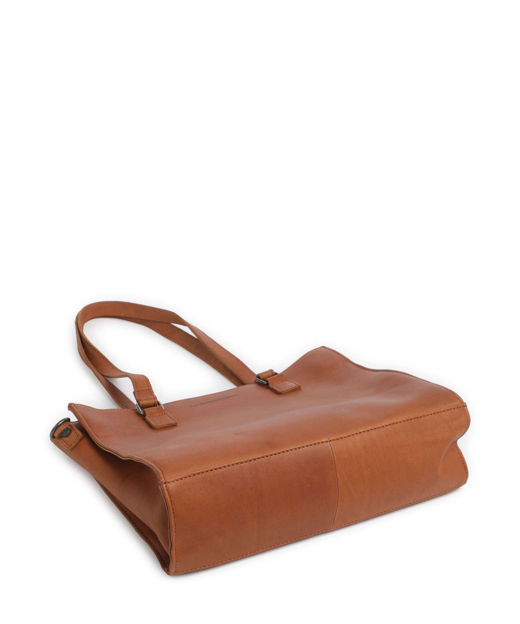 The Chesterfield Brand Wax Pull Up Cow Ellsworth Tote bag cognac
