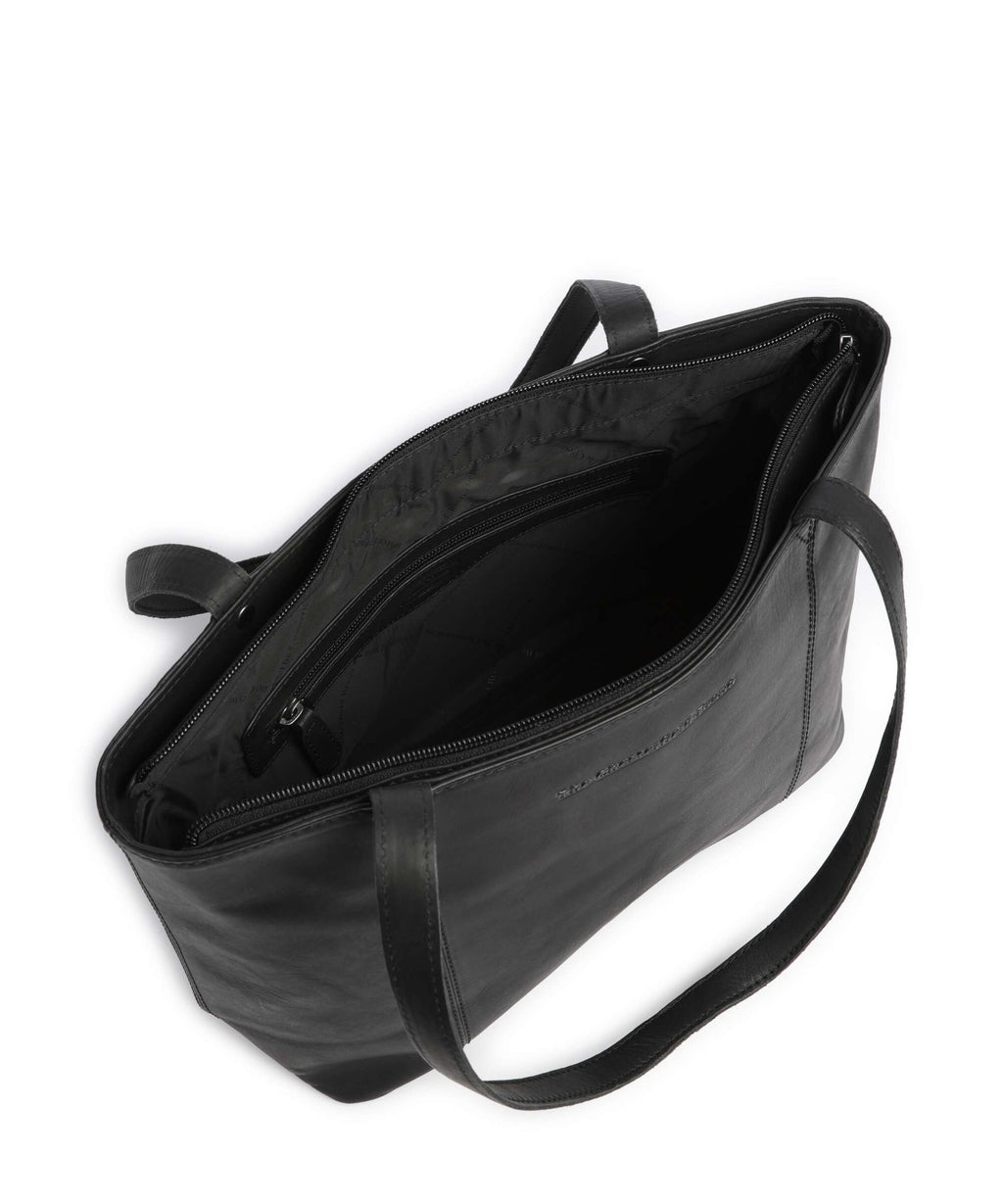 The Chesterfield Brand Wax Pull Up Cow Anira Tote bag black