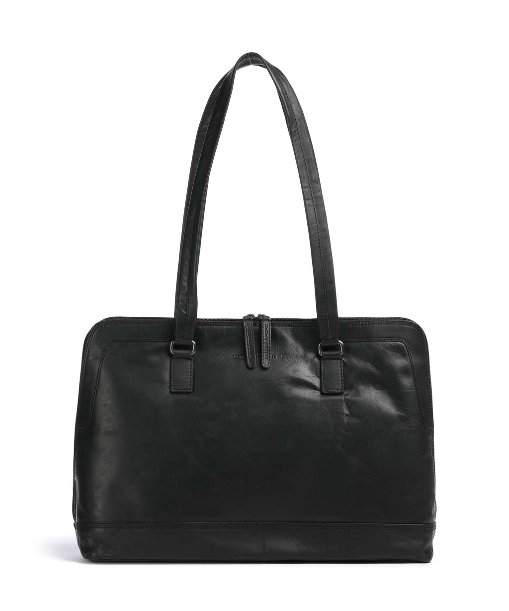 The Chesterfield Brand Wax Pull Up Cow Isara Tote bag black