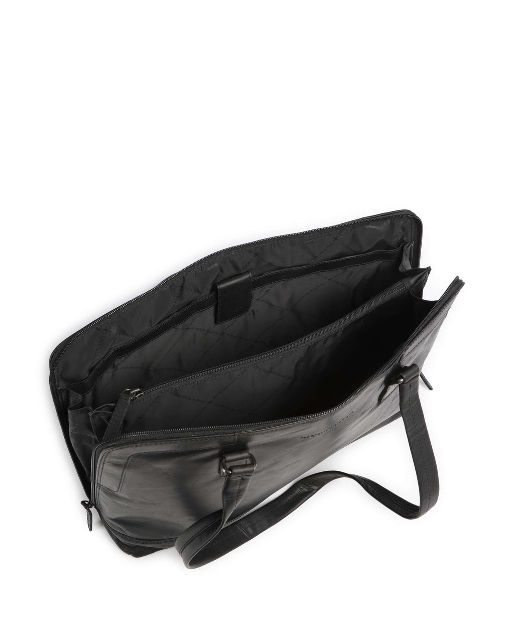The Chesterfield Brand Wax Pull Up Cow Isara Tote bag black