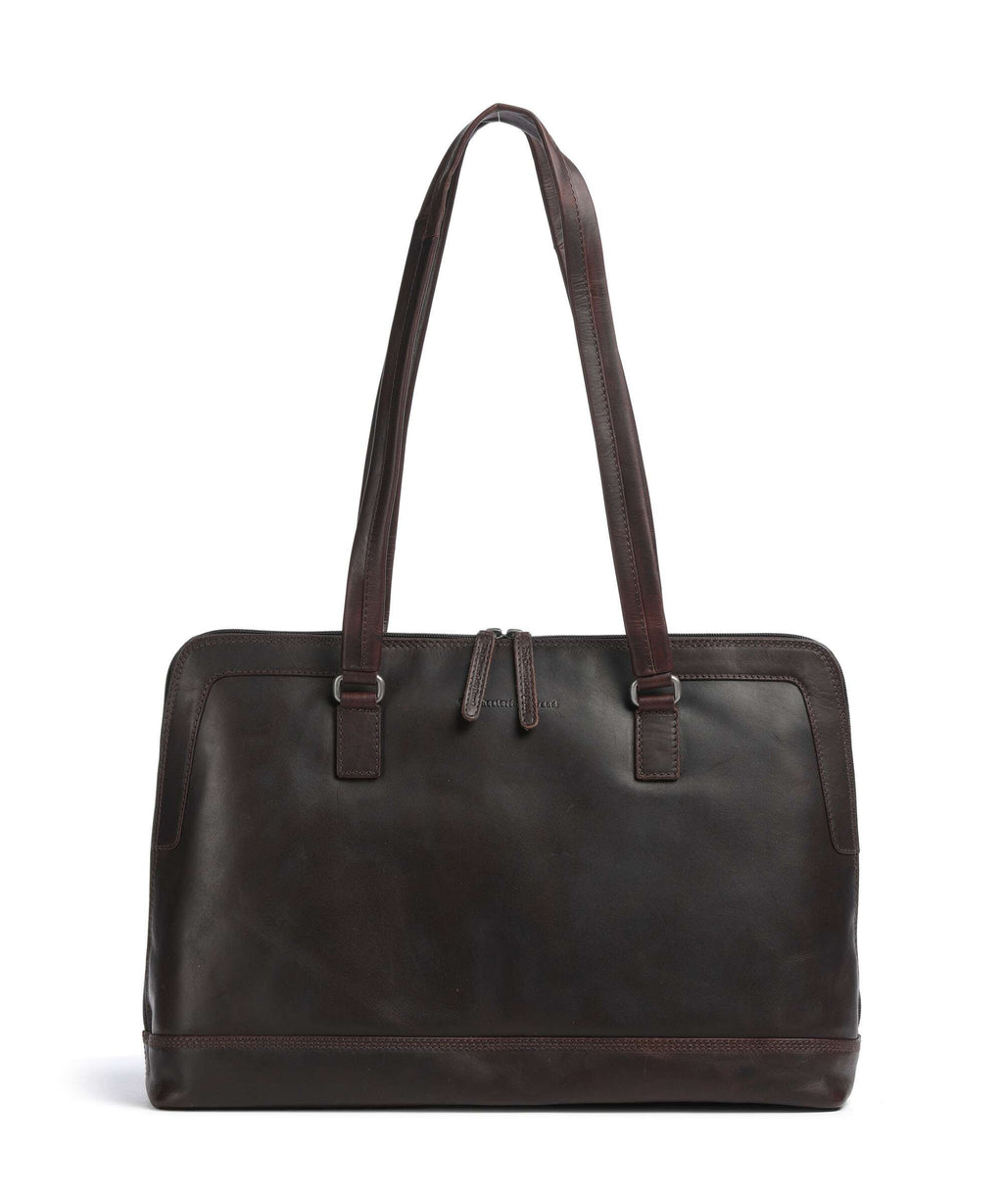 The Chesterfield Brand Wax Pull Up Cow Isara Tote bag brown