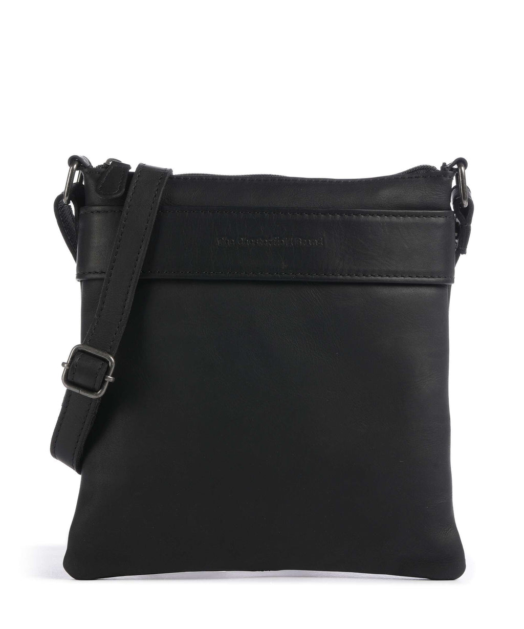 The Chesterfield Brand Wax Pull Up Cow Trenton Crossbody bag black
