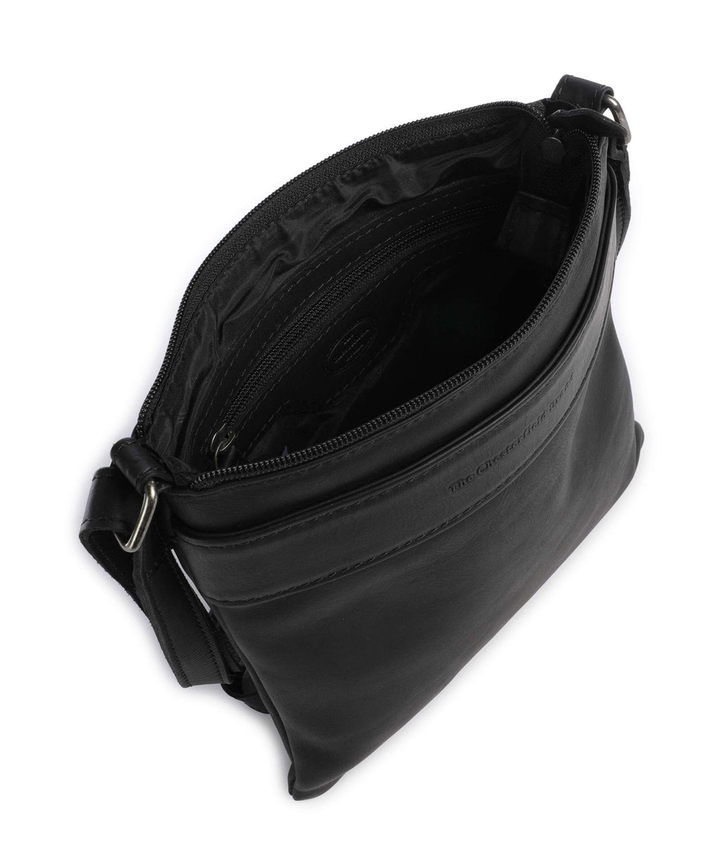 The Chesterfield Brand Wax Pull Up Cow Trenton Crossbody bag black