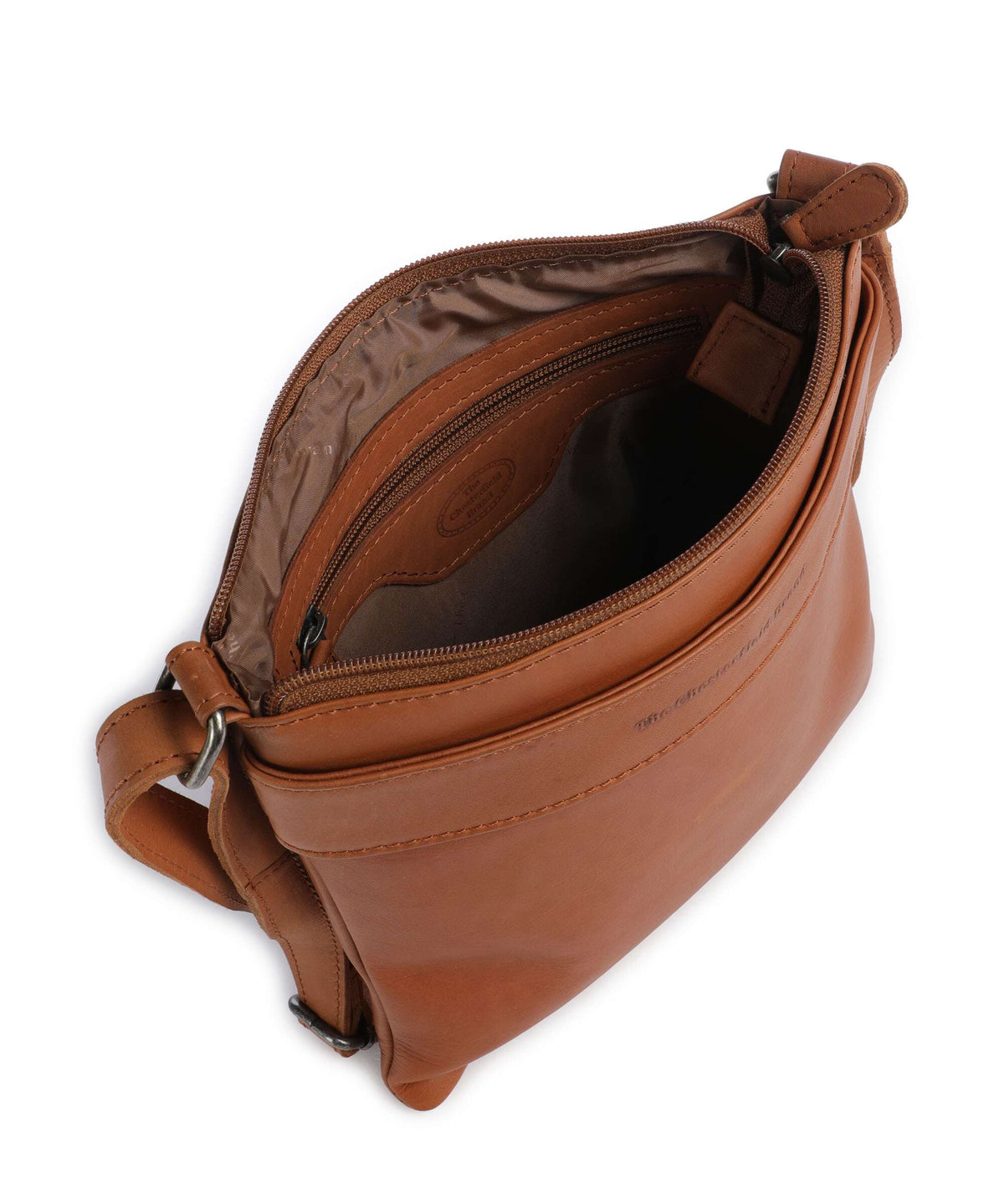 The Chesterfield Brand Wax Pull Up Cow Trenton Crossbody bag cognac