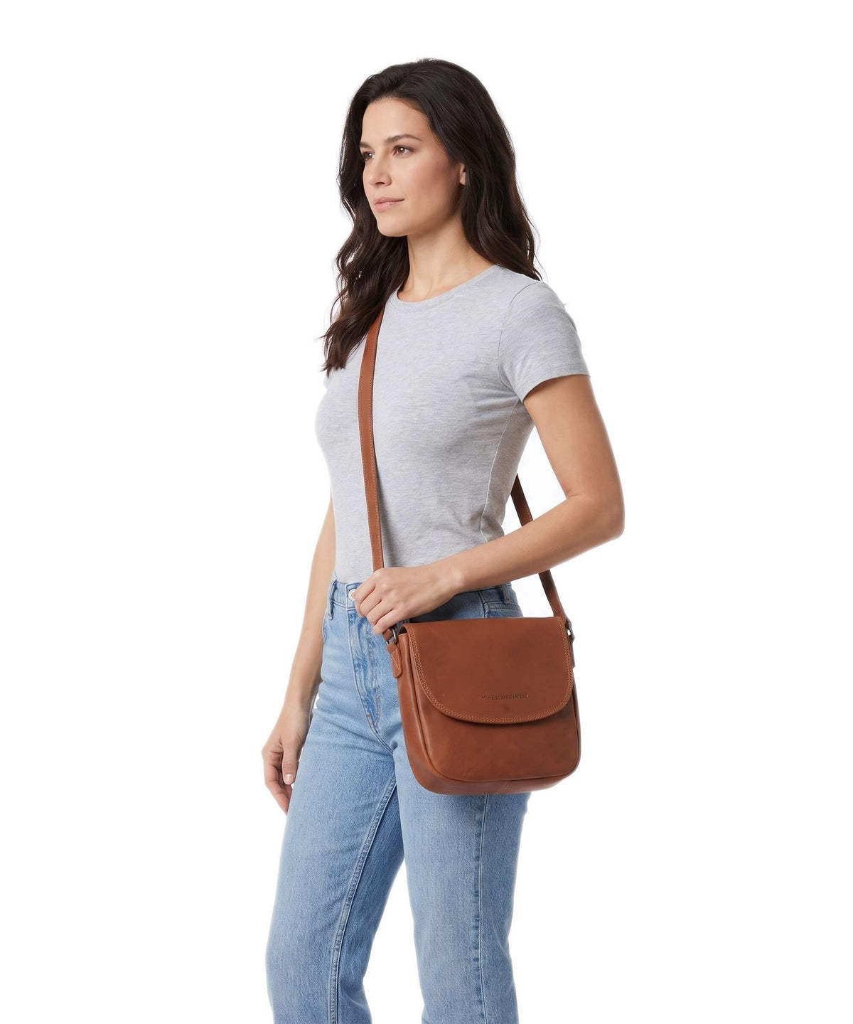 The Chesterfield Brand Wax Pull Up Cow Vayana Crossbody bag cognac