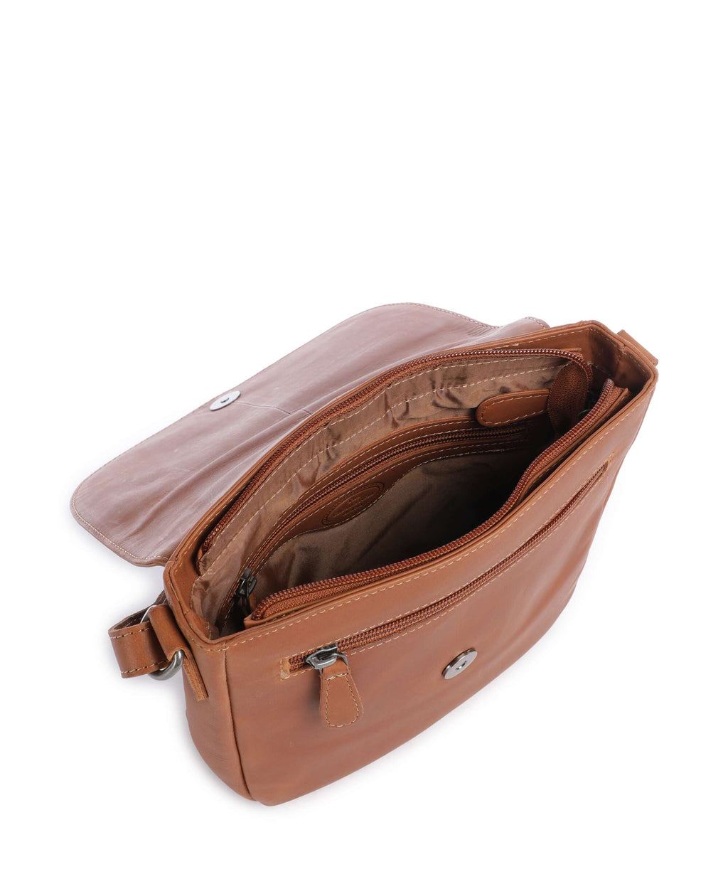 The Chesterfield Brand Wax Pull Up Cow Vayana Crossbody bag cognac