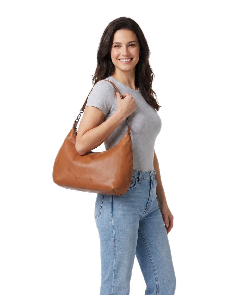 The Chesterfield Brand Wax Pull Up Cow Fierra Hobo bag cognac