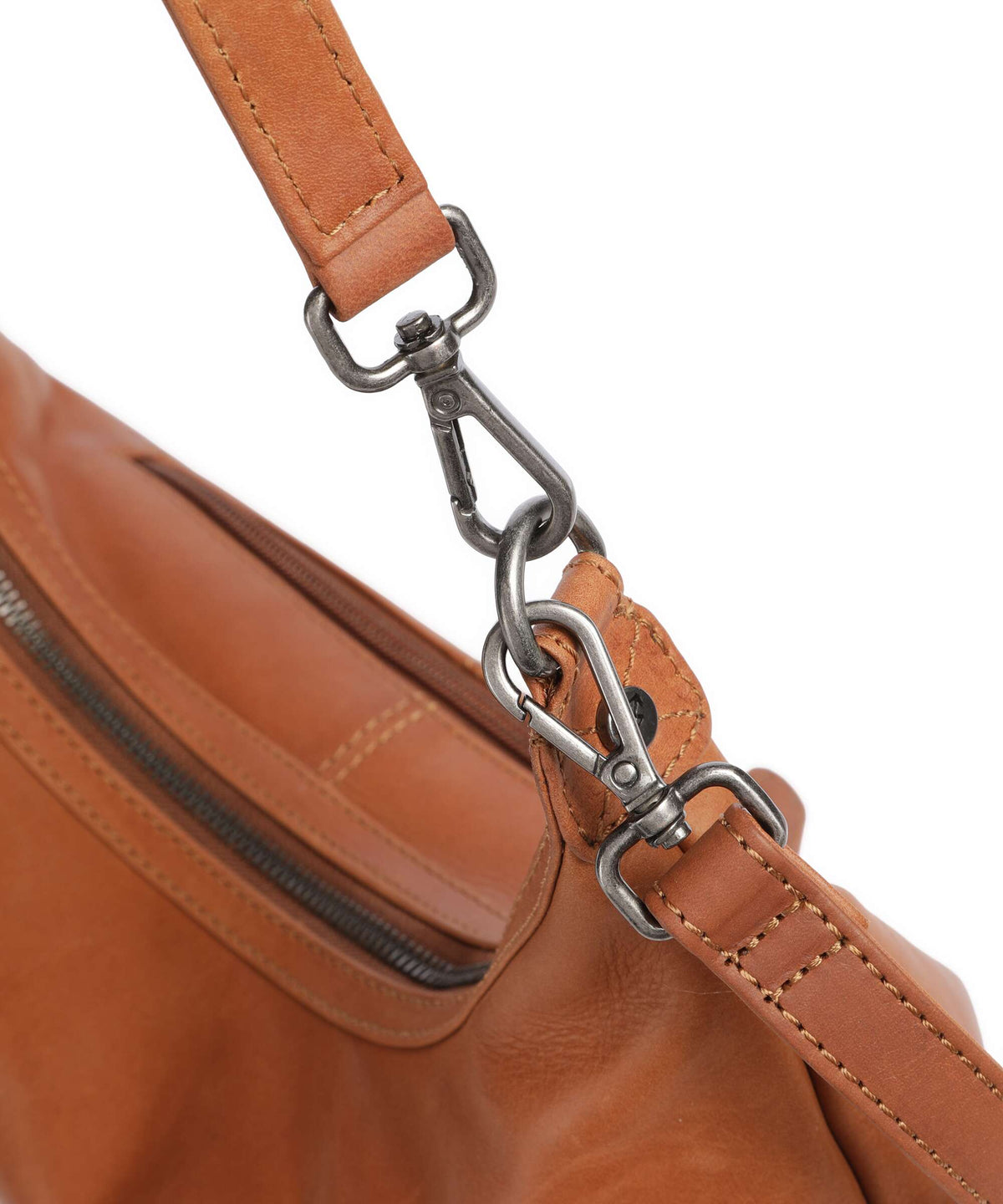 The Chesterfield Brand Wax Pull Up Cow Fierra Hobo bag cognac