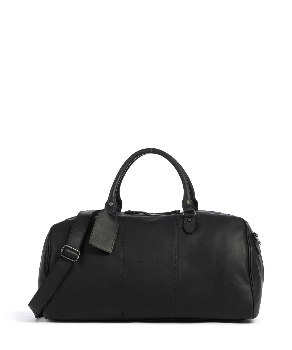 The Chesterfield Brand Wax Pull Up Cow William II Weekend bag black