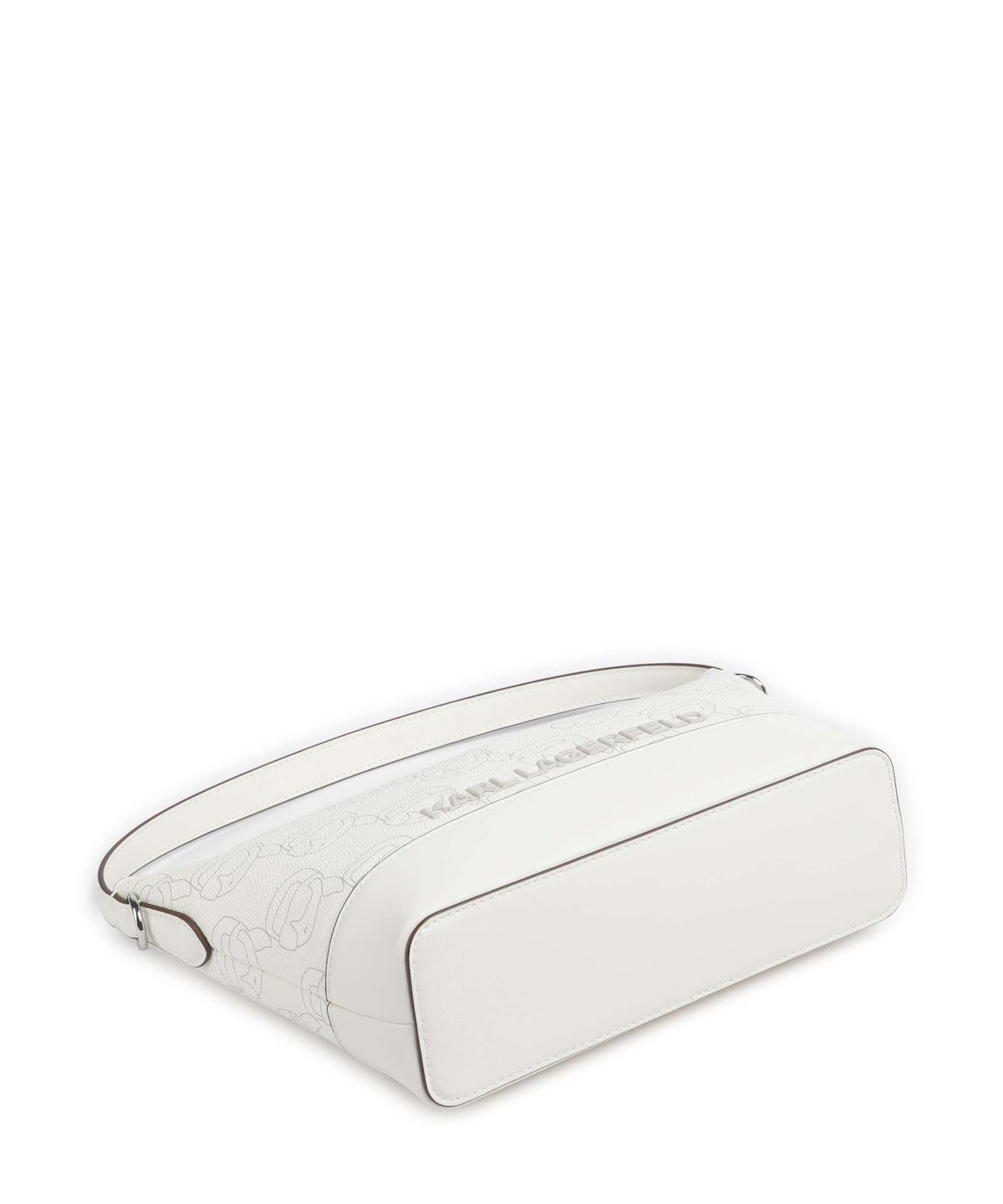 Karl Lagerfeld K/Ikonik Mono Hobo bag offwhite