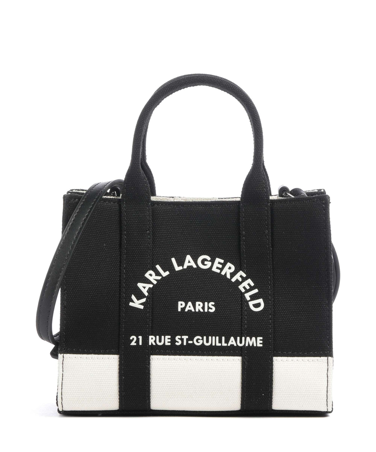 Karl Lagerfeld K/Rue St Guillaume Medium Handbag cannoli cream/black