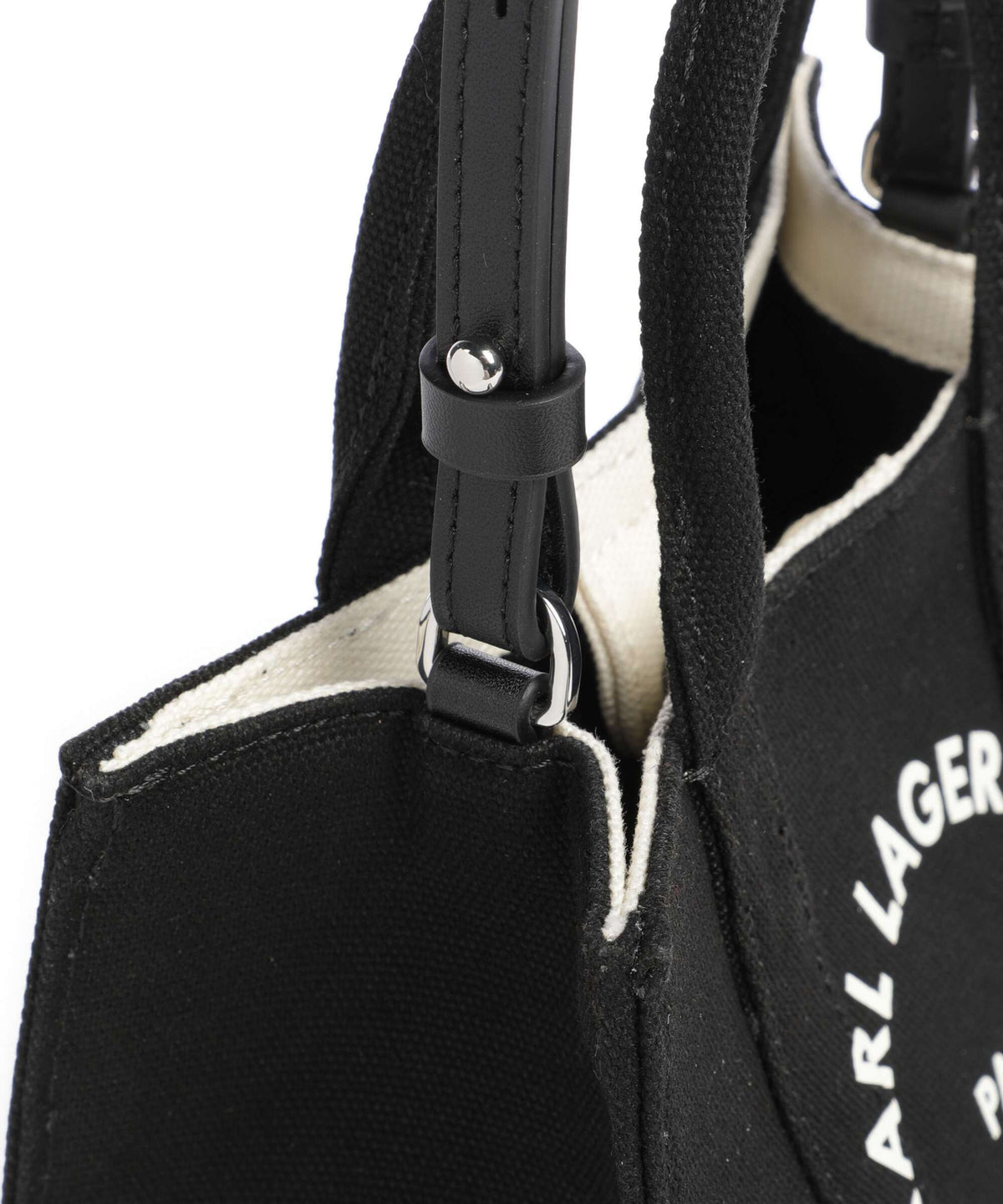Karl Lagerfeld K/Rue St Guillaume Medium Handbag cannoli cream/black