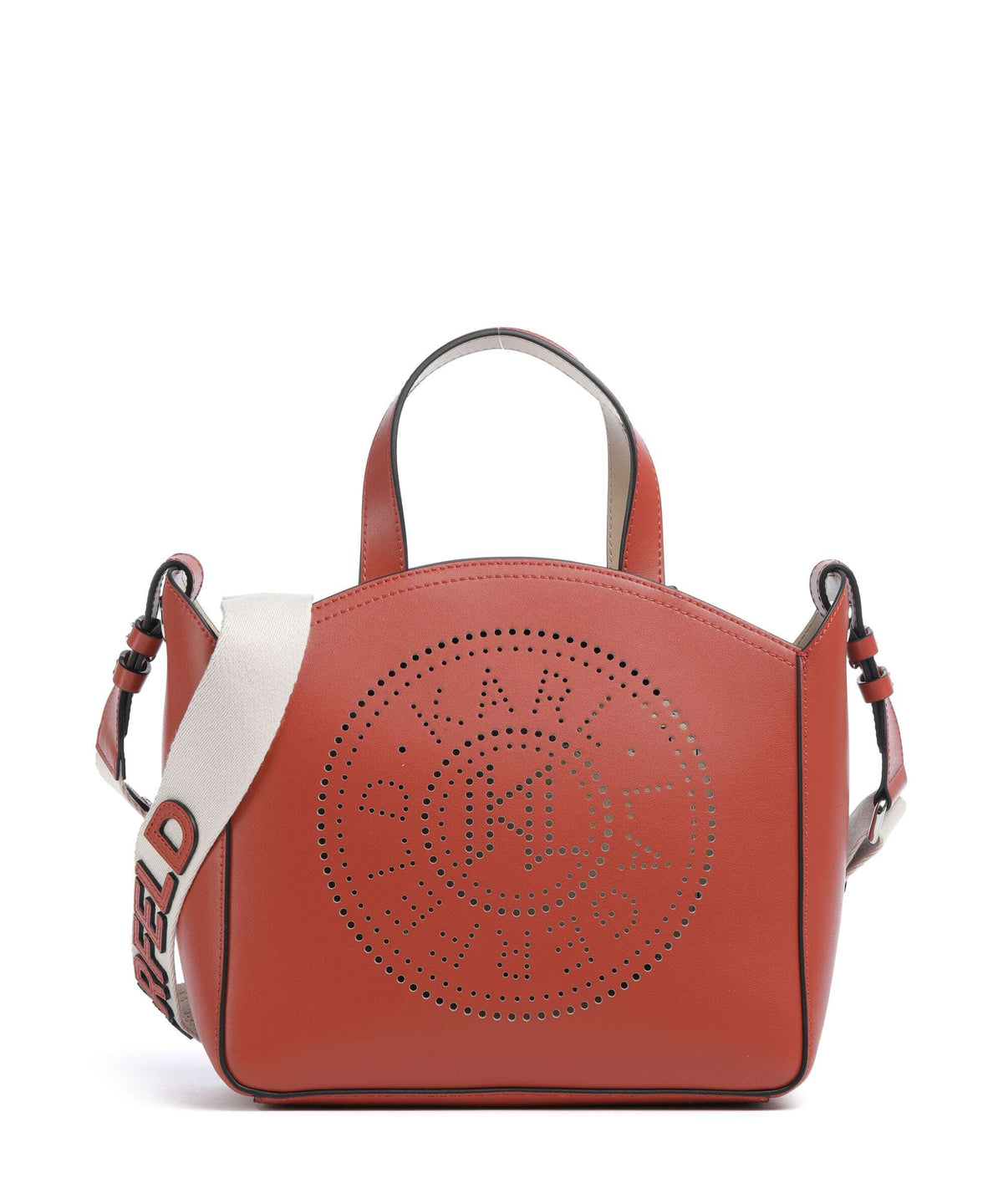 Karl Lagerfeld K/Circle Small Handbag red brick