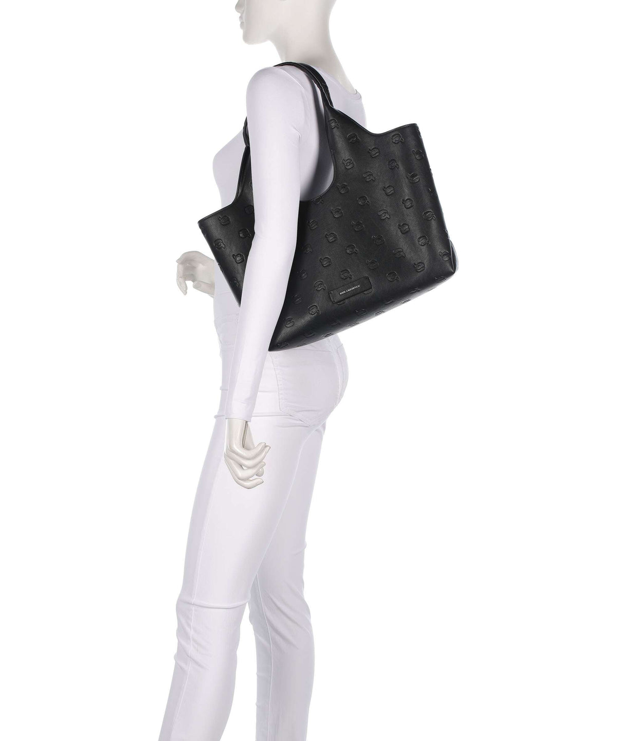 Karl Lagerfeld K/Ikon Monogram Medium Tote bag tonal black