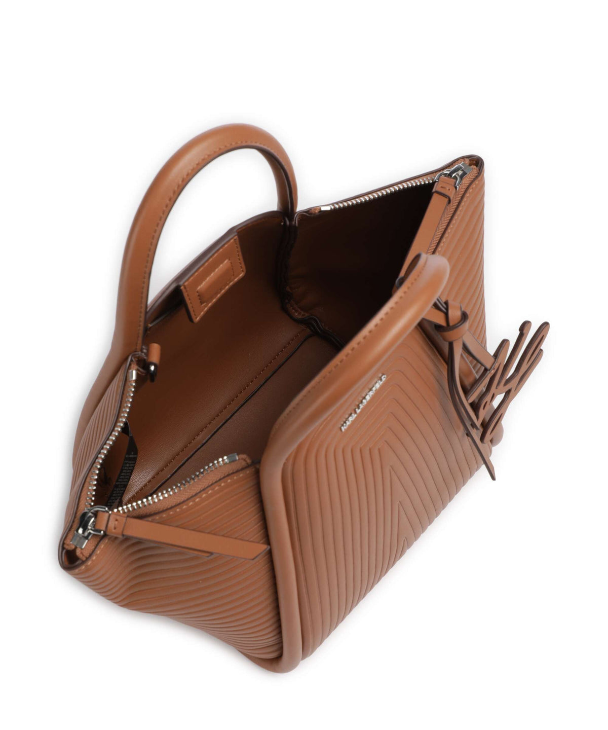 Karl Lagerfeld K/Wellen Small Handbag dark tan