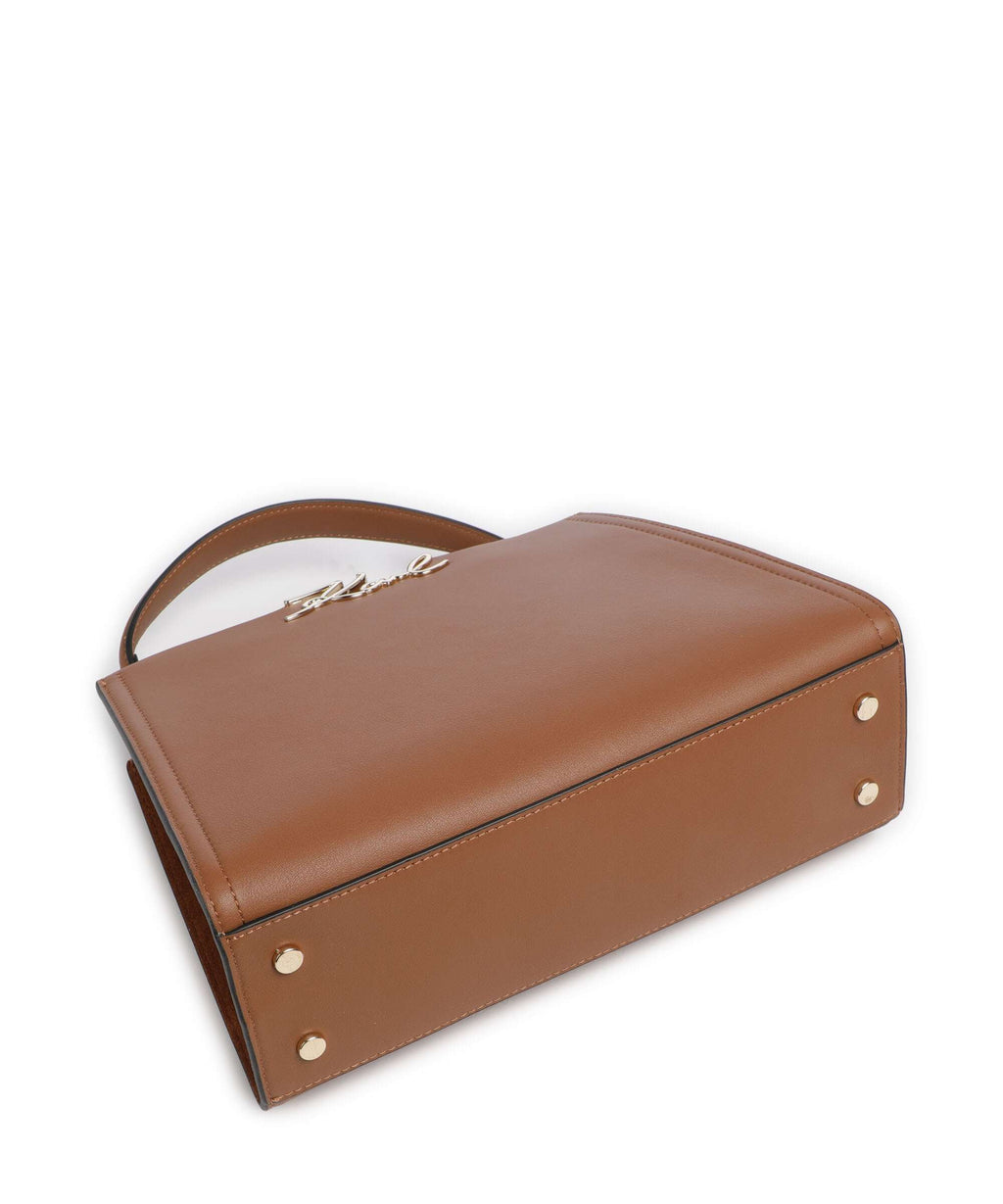 Karl Lagerfeld K/Signature Medium Handbag dark tan