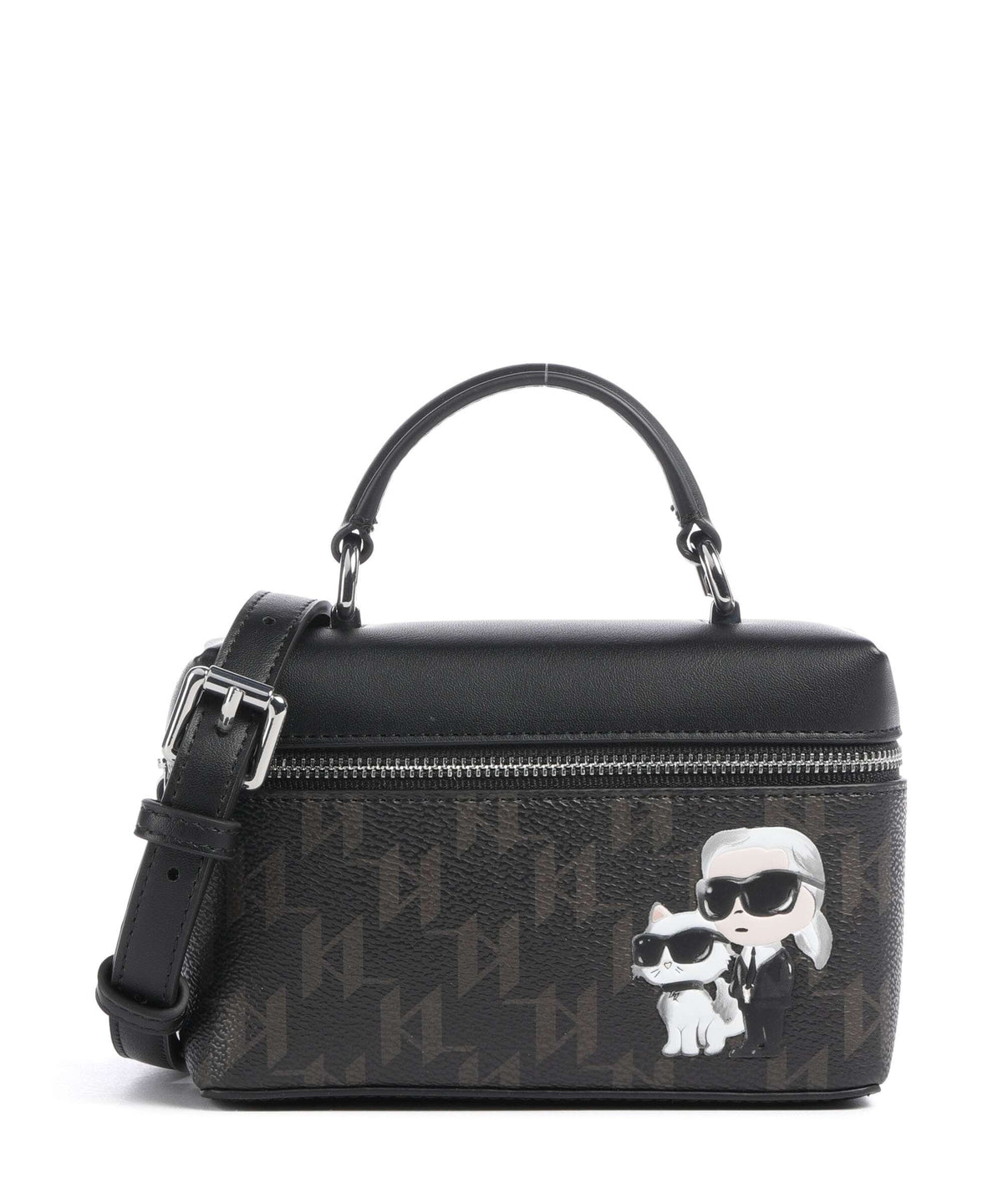 Karl Lagerfeld Ikon Monogram Small Crossbody bag brown/kl mono