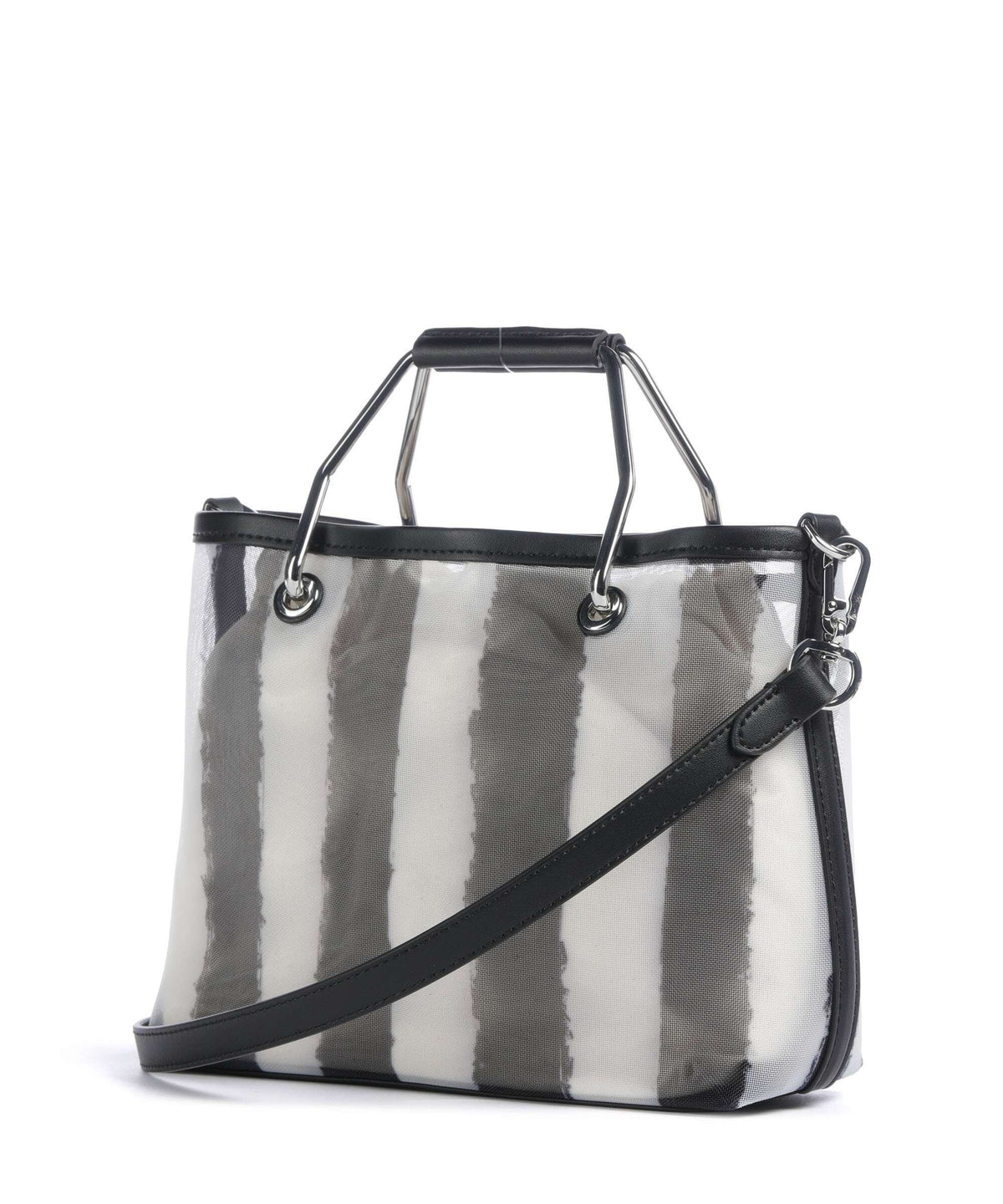 Karl Lagerfeld Ikon Small Handbag black stripes