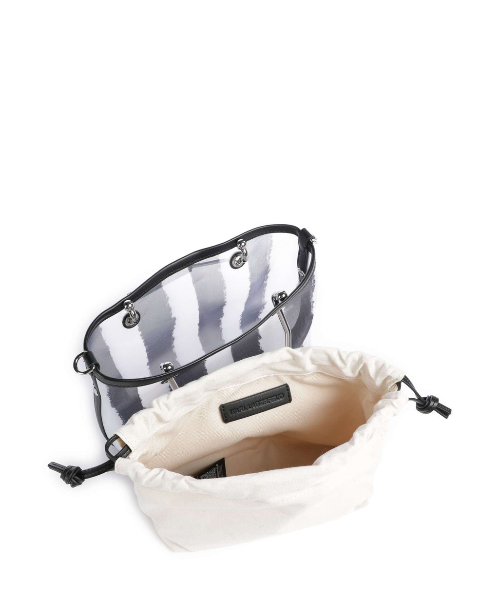 Karl Lagerfeld Ikon Small Handbag black stripes