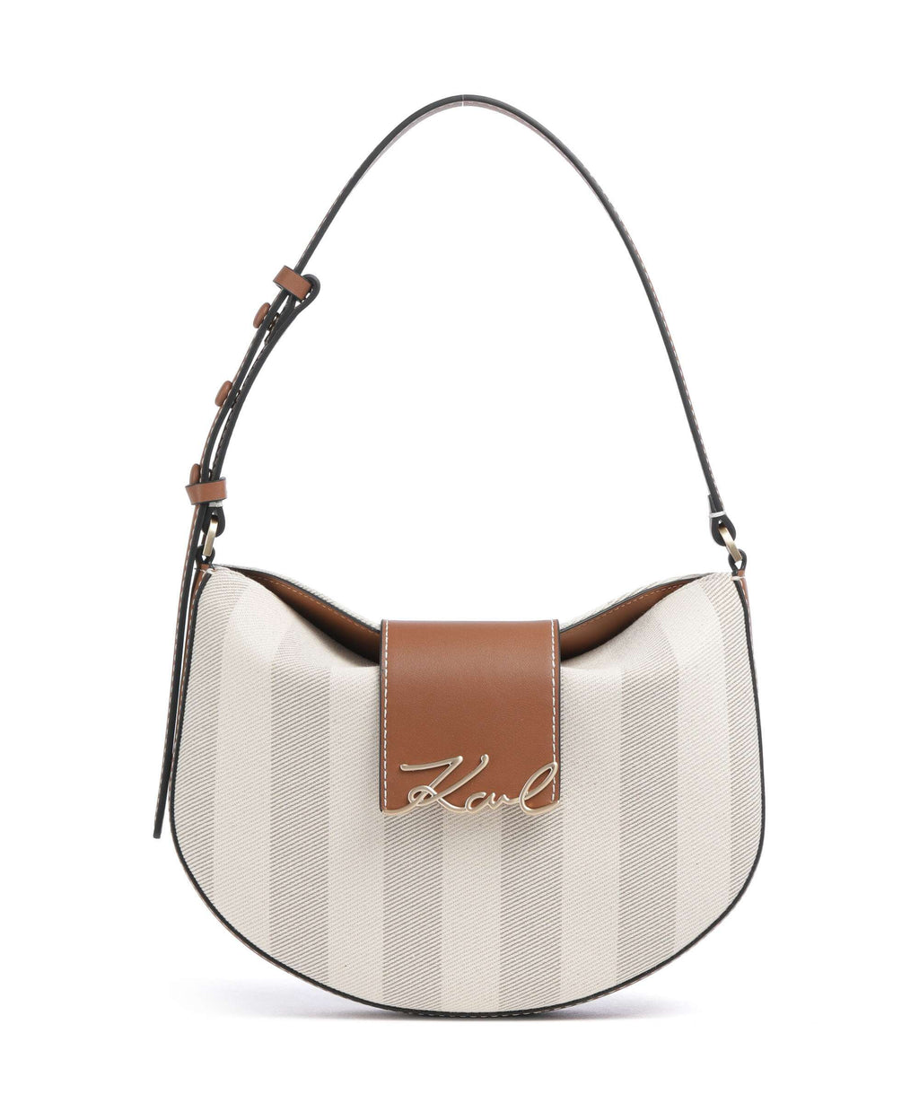 Karl Lagerfeld K/Signature Shoulder bag natural canvas/tan