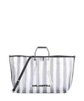 Karl Lagerfeld Ikon XXL Handbag black stripes