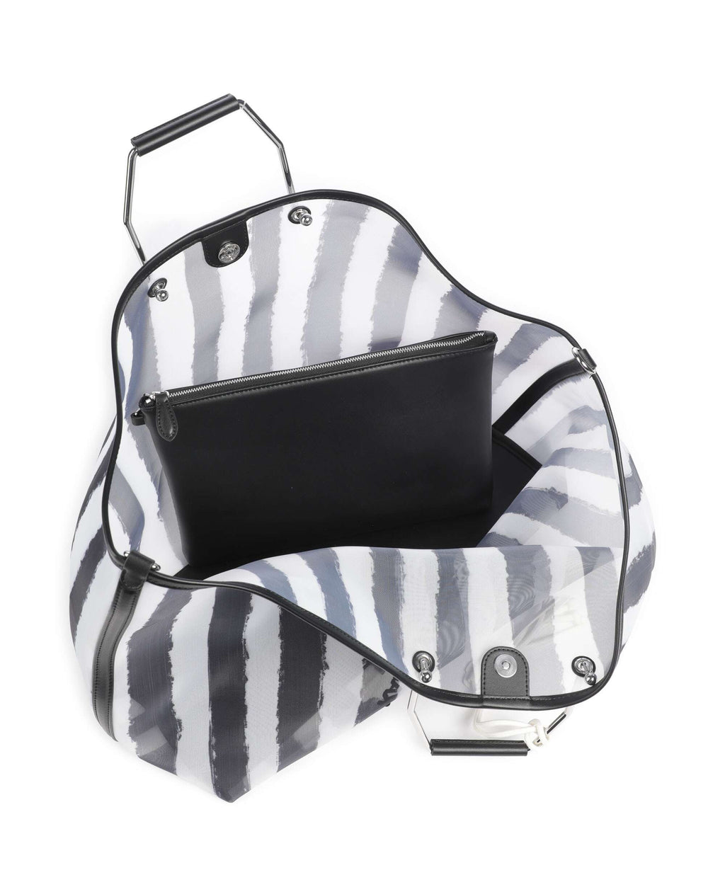 Karl Lagerfeld Ikon XXL Handbag black stripes