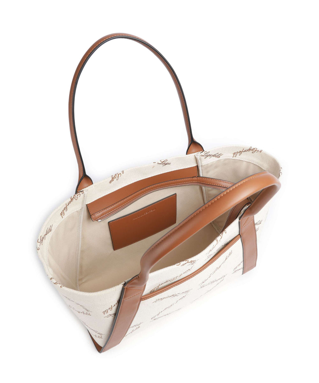 Karl Lagerfeld K/Ville Small Tote bag natural canvas/tan