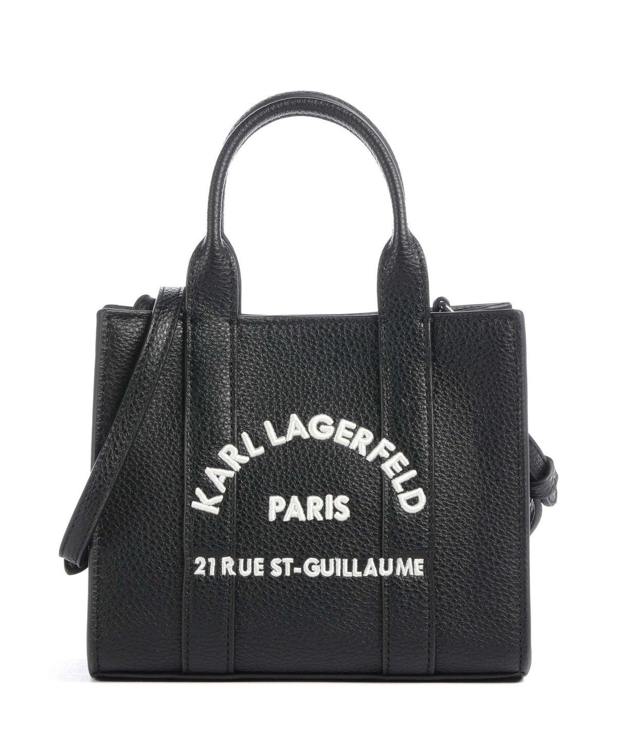 Karl Lagerfeld K/Rue St Guillaume Mini Handbag white/black