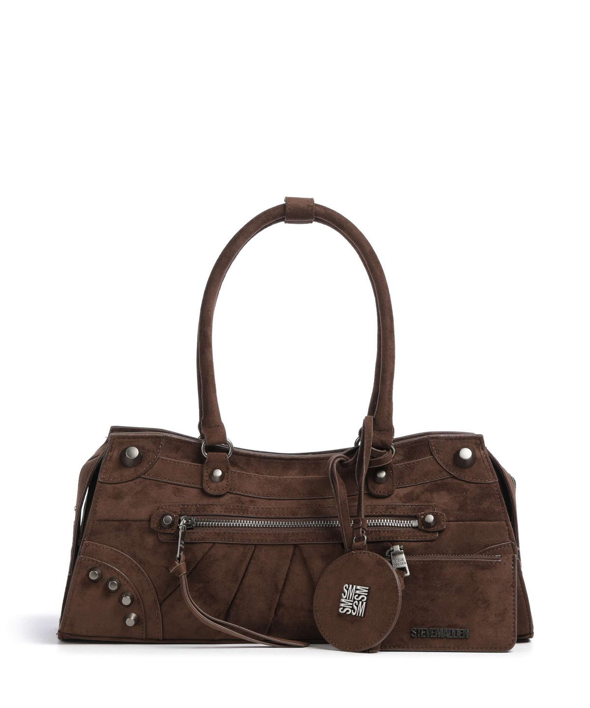 Steve Madden BRAVYN-S Shoulder bag chocolate/silver