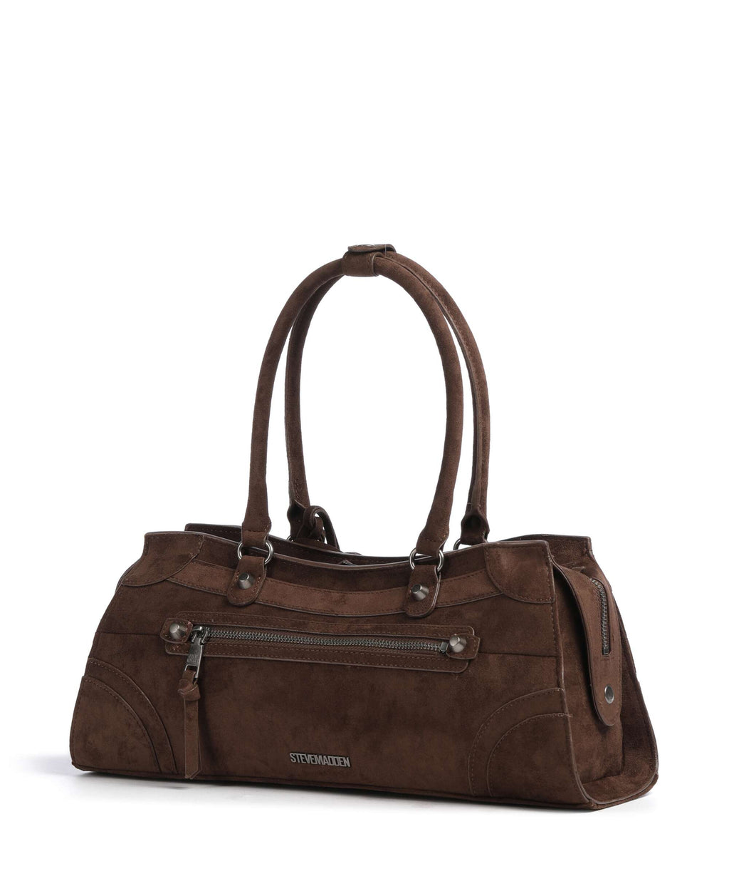 Steve Madden BRAVYN-S Shoulder bag chocolate/silver