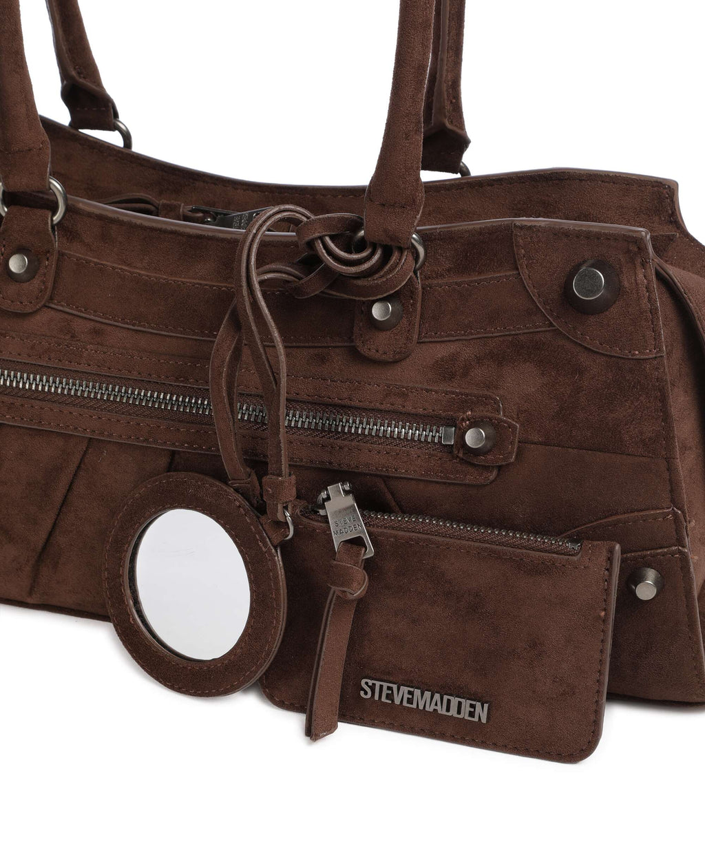 Steve Madden BRAVYN-S Shoulder bag chocolate/silver