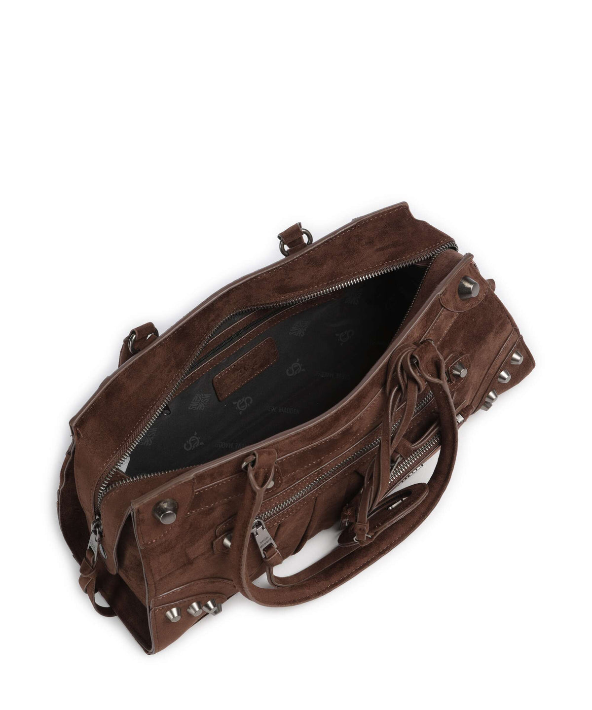 Steve Madden BRAVYN-S Shoulder bag chocolate/silver