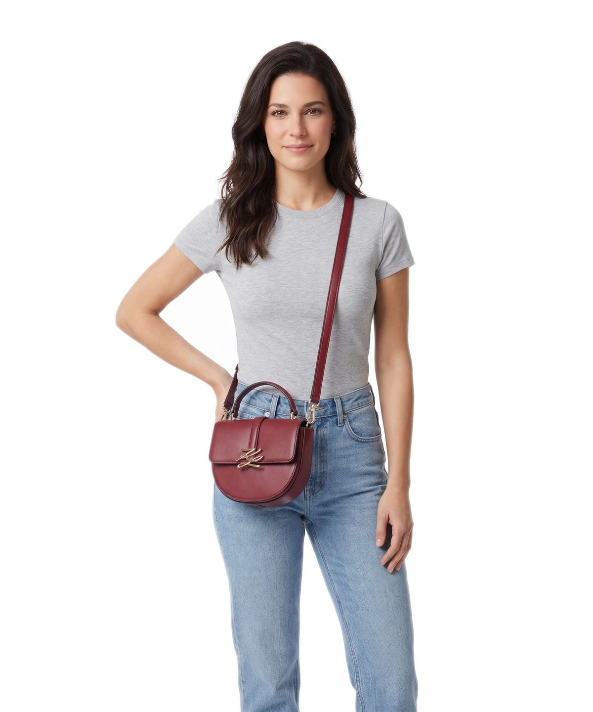 Karl Lagerfeld K/Autograph Crossbody bag dark cherry