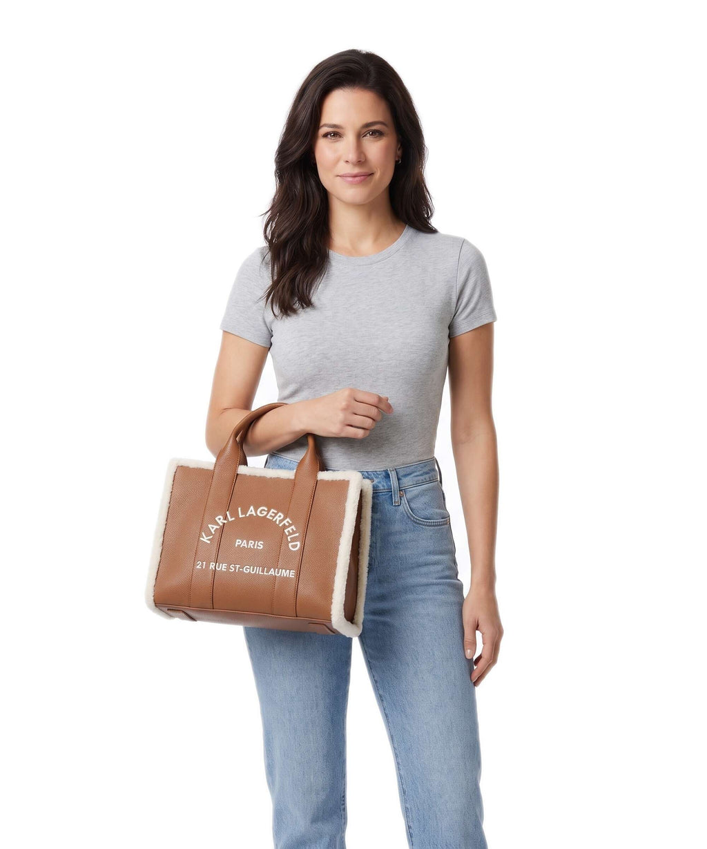 Karl Lagerfeld K/Rue St Guillaume Medium Handbag dark tan