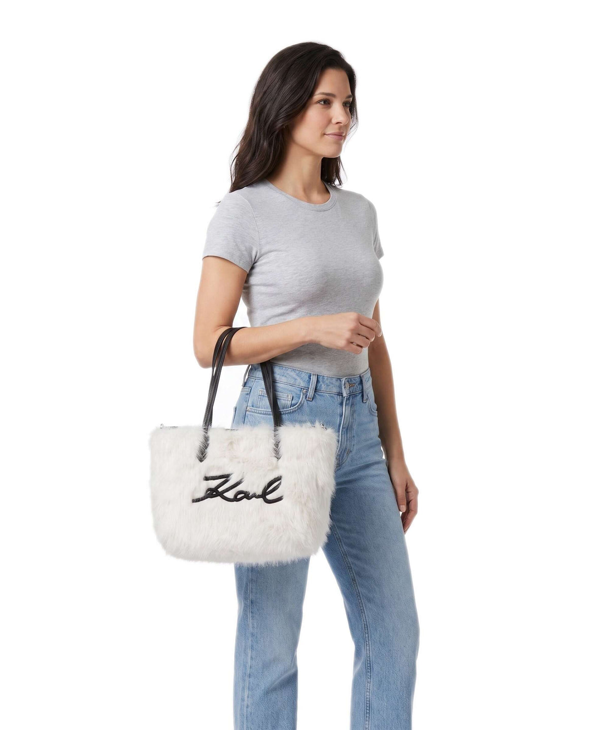 Karl Lagerfeld K/Signature Small Tote bag off white