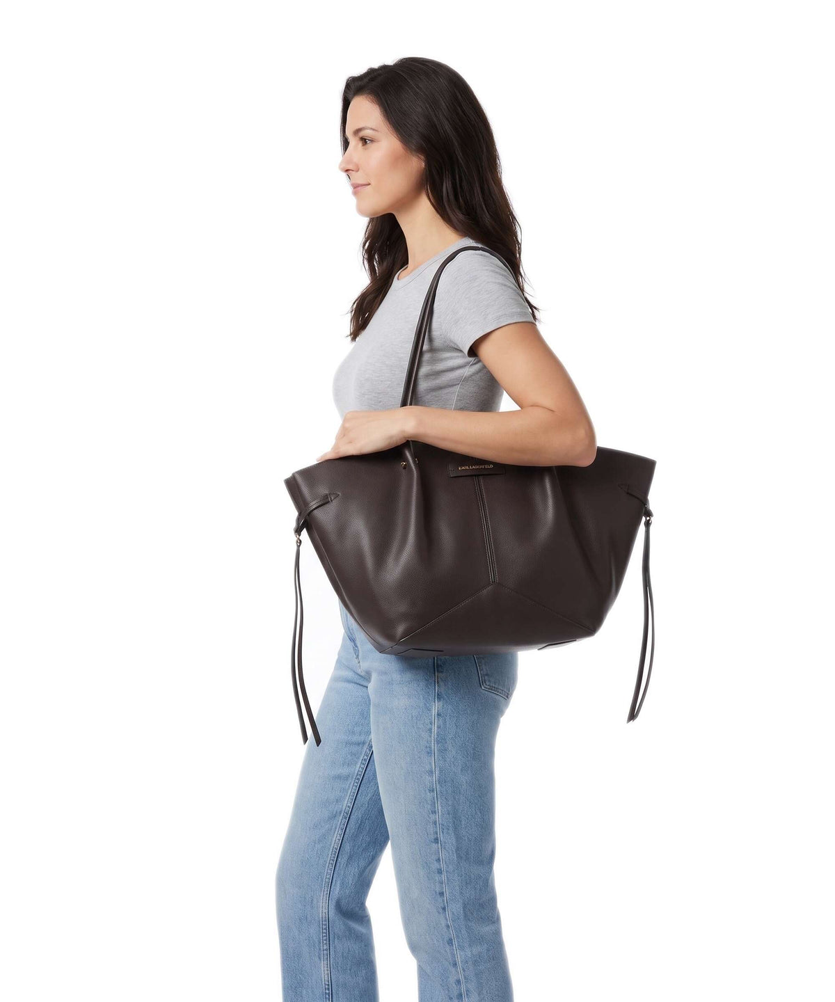 Karl Lagerfeld K/Pierced Medium Tote bag tobacco