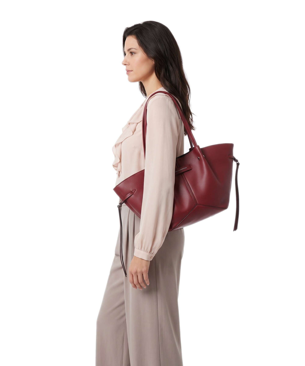 Karl Lagerfeld K/Pierced Small Tote bag dark cherry