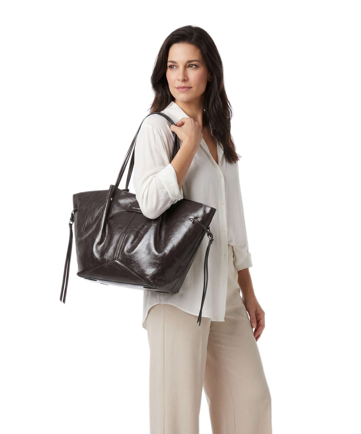 Karl Lagerfeld K/Pierced Medium Tote bag tobacco